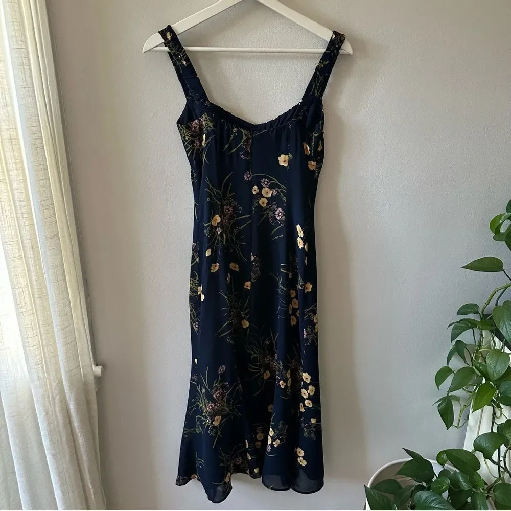 Reformation Peridot Side Slit Midi Dress in Mademoiselle - Picture 3 of 9
